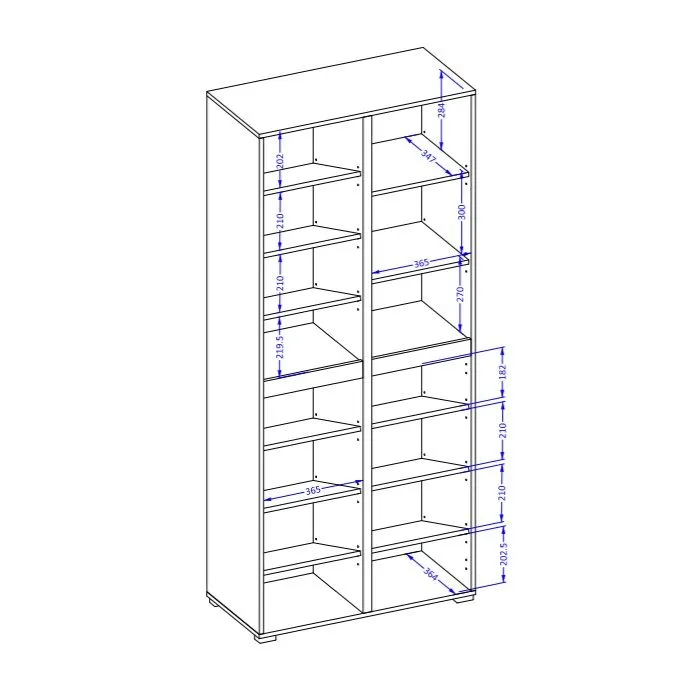 Szafa CROSS 3D 80cm congo/czarna z półkami dwudrzwiowa I sklep meblowy MIRAT.  kolekcja HV-CROSS