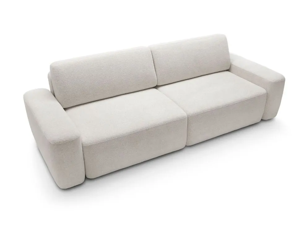 Sofa rozkładana BELLA śmietankowa z podłokietnikami I sklep meblowy MIRAT. styl SKANDYNAWSKI