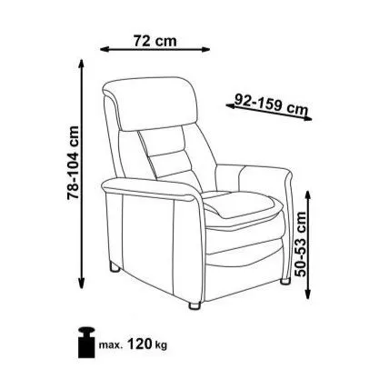 Fotel rozkładany JORDAN szary z podnóżkiem I sklep meblowy MIRAT.
