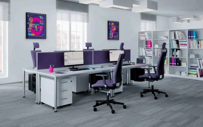 Kontenerek biurowy EASY SPACE MOB PB 4S biały zamykany I sklep meblowy MIRAT.