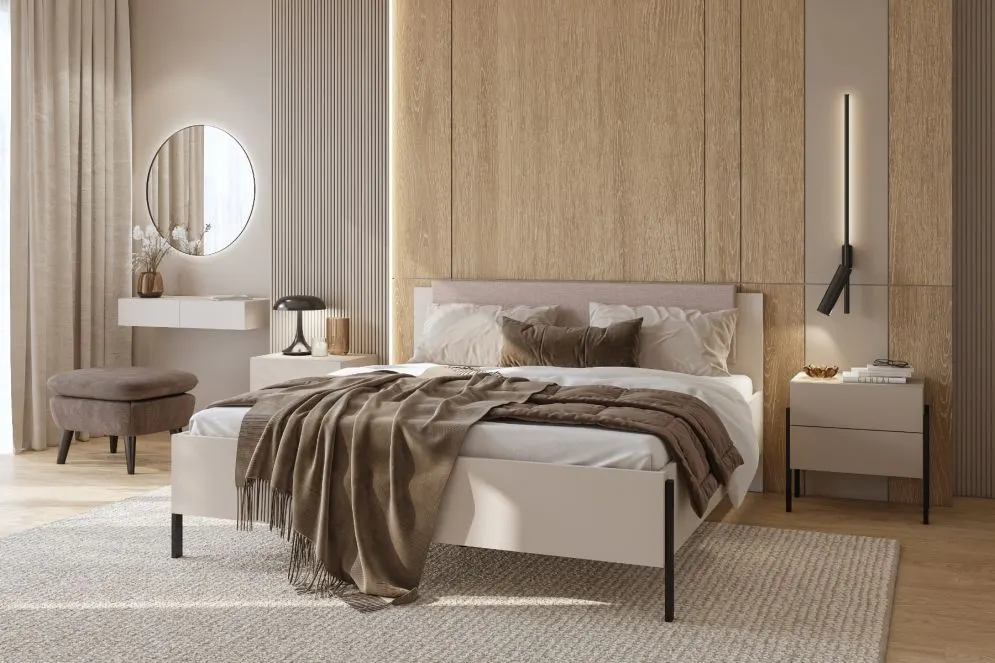 Szafka nocna JUKON 2S 55cm kaszmirowa nowoczesna I sklep meblowy MIRAT.