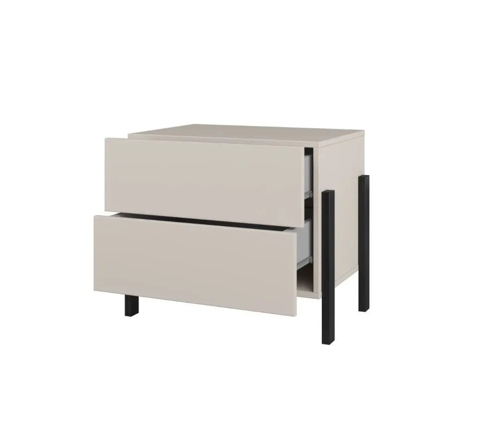 Szafka nocna JUKON 2S 55cm kaszmirowa nowoczesna I sklep meblowy MIRAT.