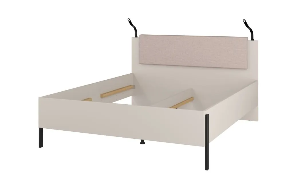 Łóżko do sypialni JUKON 160x200 kaszmirowe z tapicerowanym zagłówkiem I sklep meblowy MIRAT. kolekcja JUKON