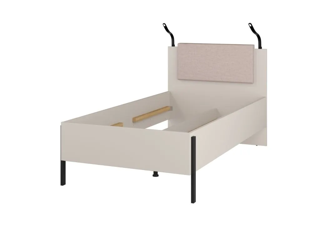 Łóżko młodzieżowe JUKON 100x200 kaszmirowe z tapicerowanym zagłówkiem I sklep meblowy MIRAT.  kolekcja JUKON