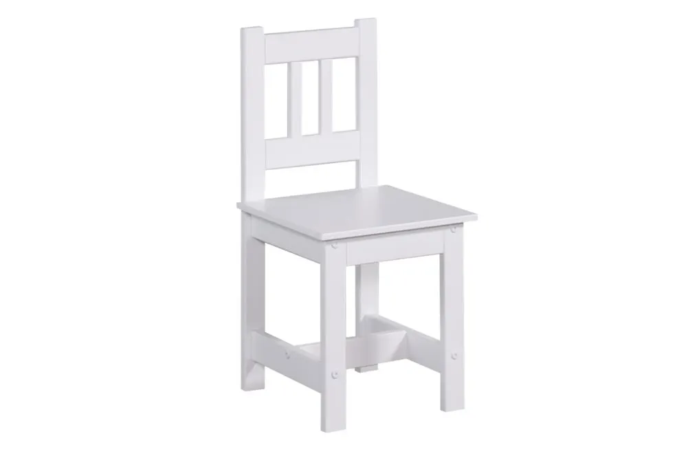 Białe drewniane krzesełko dla dziecka polskiej produkcji JUNIOR