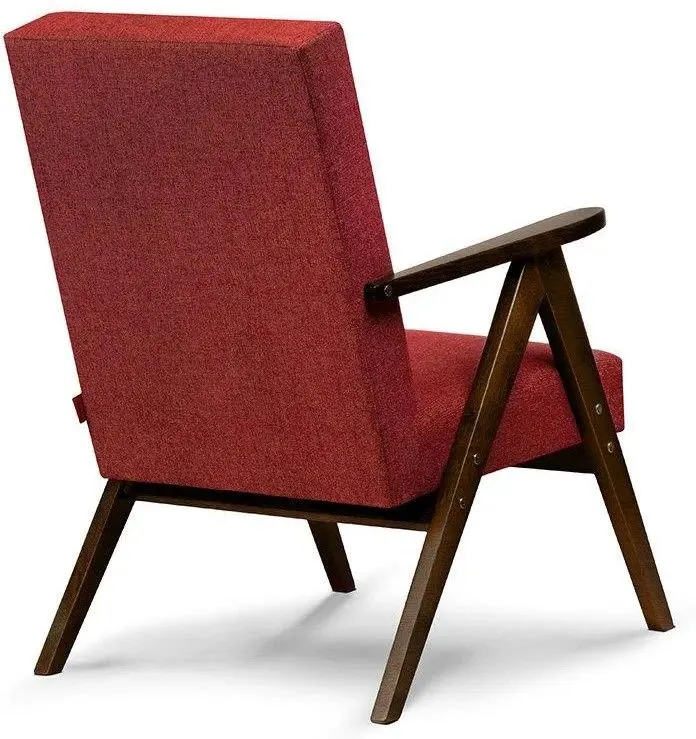 Fotel NASET bordowy/orzech I sklep meblowy MIRAT. styl VINTAGE