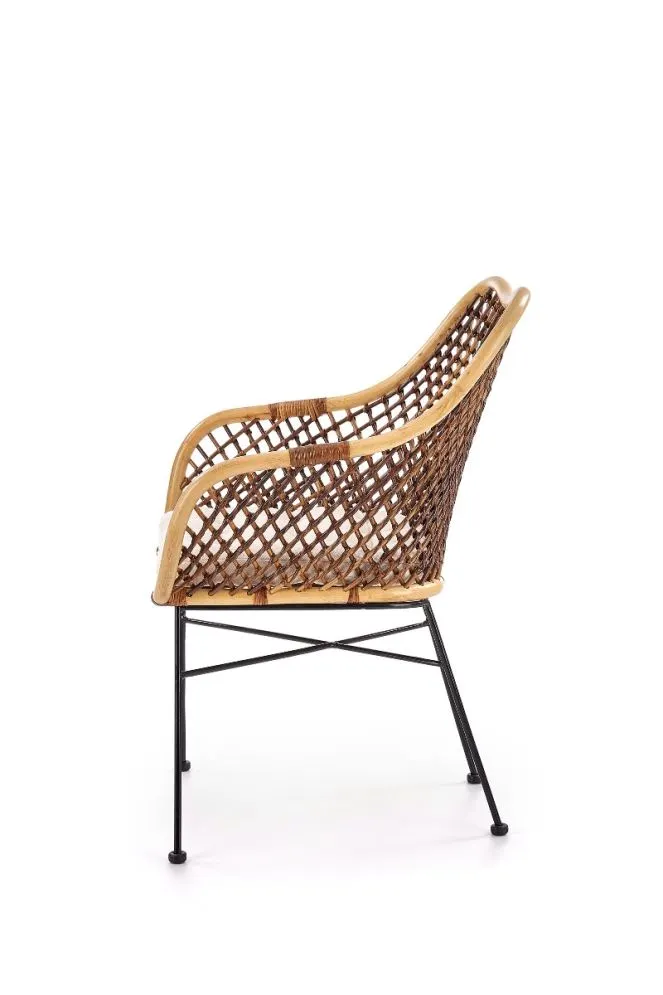 Krzesło K336 rattanowe z poduszką | MIRAT. w stylu LOFT, VINTAGE kolekcja