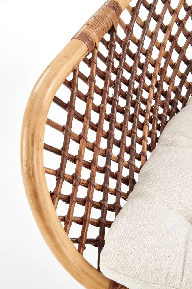 Krzesło K336 rattanowe z poduszką | MIRAT. w stylu LOFT, VINTAGE kolekcja