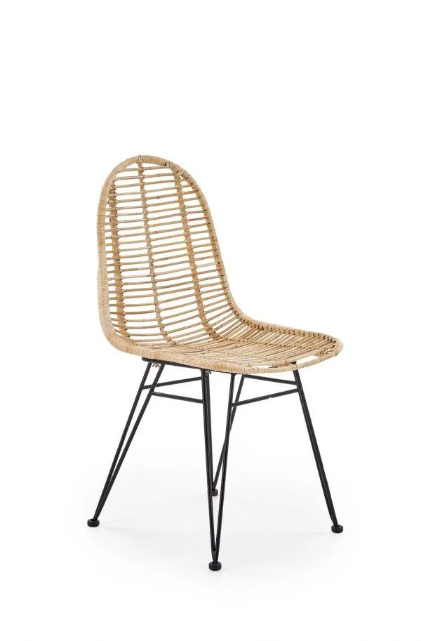 Krzesło K337 rattanowe z metalową podstawą | MIRAT. w stylu LOFT, VINTAGE kolekcja