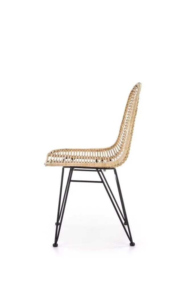 Krzesło K337 rattanowe z metalową podstawą | MIRAT. w stylu LOFT, VINTAGE kolekcja