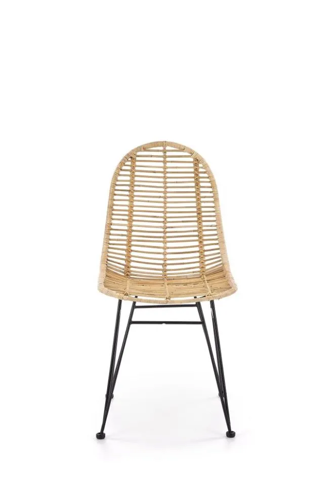 Krzesło K337 rattanowe z metalową podstawą | MIRAT. w stylu LOFT, VINTAGE kolekcja