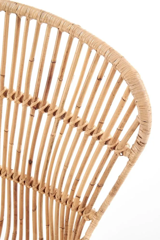 Krzesło K335 rattanowe ogrodowe z metalową podstawą | MIRAT. w stylu LOFT, VINTAGE kolekcja