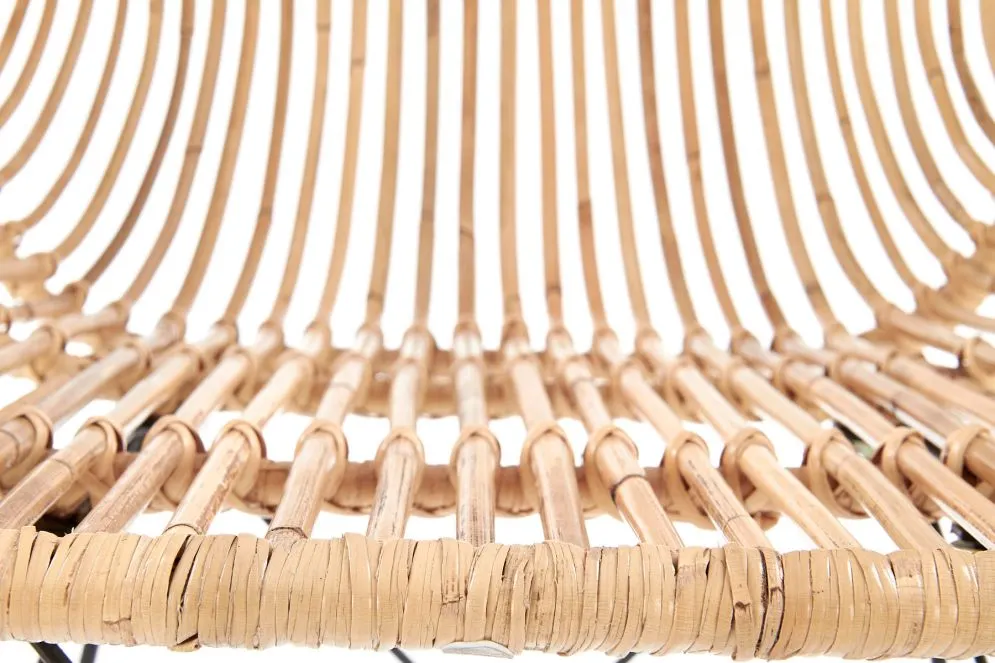 Krzesło K335 rattanowe ogrodowe z metalową podstawą | MIRAT. w stylu LOFT, VINTAGE kolekcja