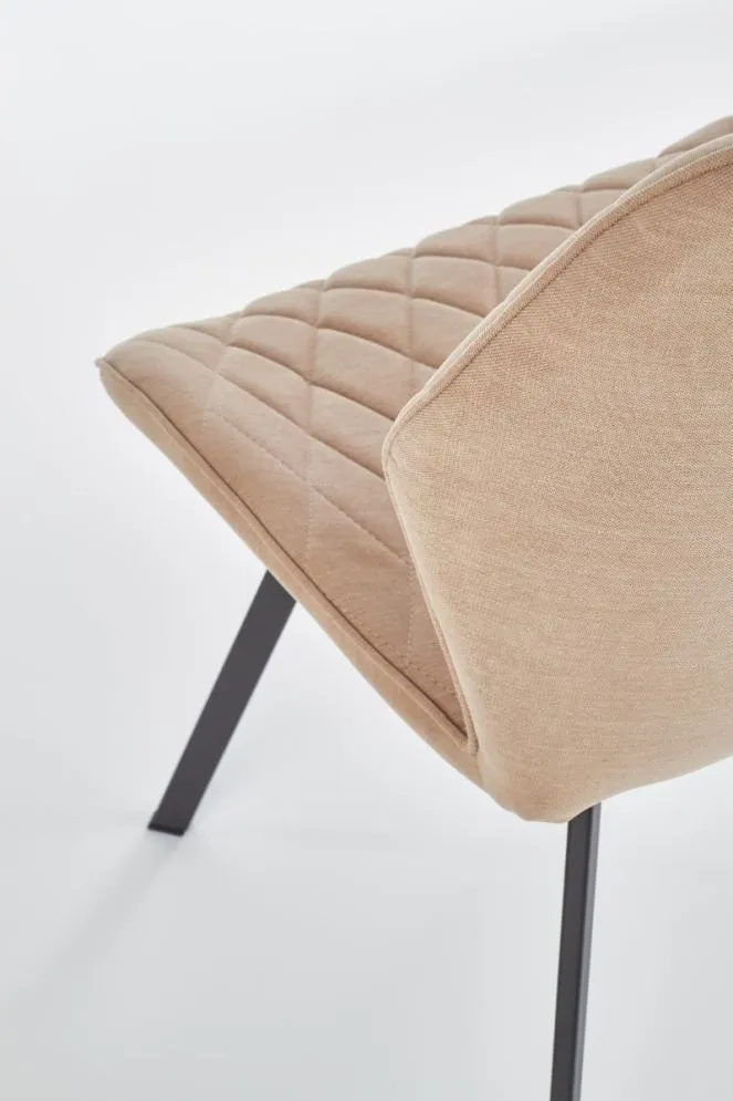 Krzesło K360 beżowe z eleganckimi przeszyciami | MIRAT.