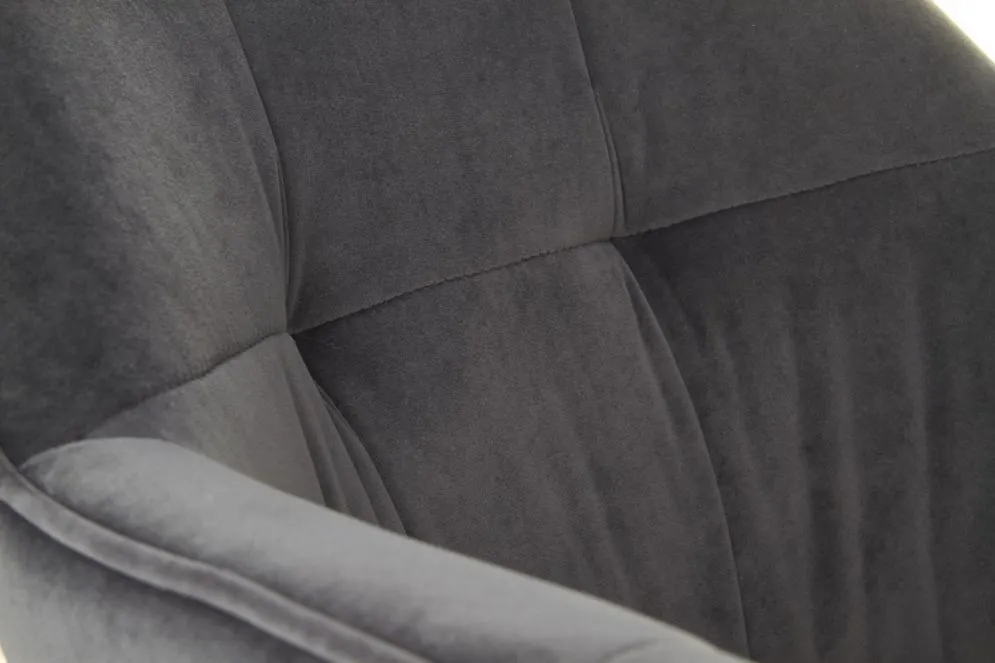 Krzesło K377 VELVET szare na nietypowej podstawie | MIRAT.