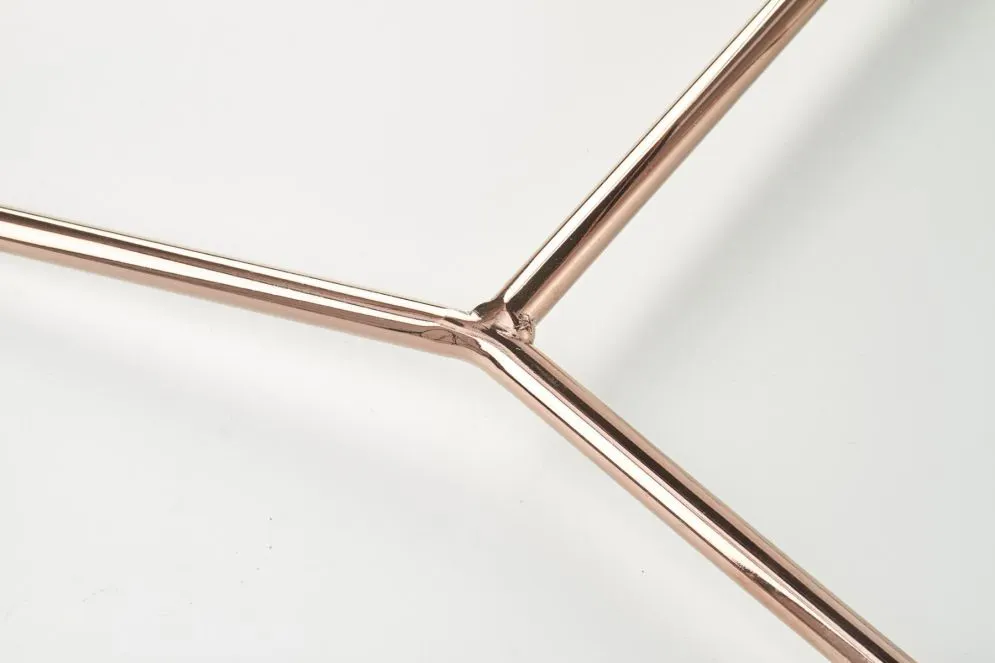 Krzesło K390 kremowe/ciemno szare na różowo złotej podstawie | MIRAT. w stylu  kolekcja