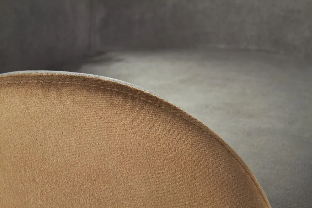 Krzesło K392 VELVET ciemno szare/brązowe tapicerowane aksamitem | MIRAT.