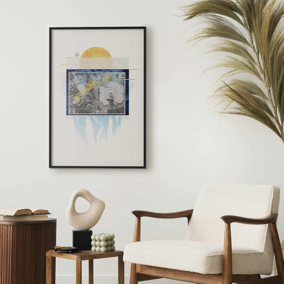 Plakat Antarktyda 21x30cm z ramą czarną bez marginesu | MIRAT. kolekcja k-C-0091-ao-a