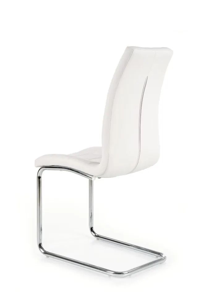 Krzesło K147 białe na płozie do jadalni Halmar | MIRAT.