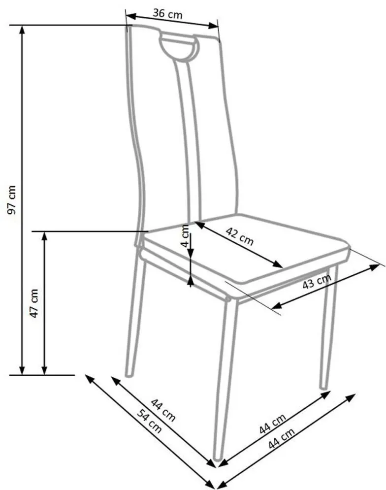 Krzesło K202 czarne metalowe nowoczesne | MIRAT.