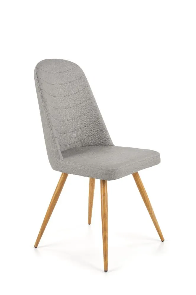 Krzesło K214 popielate/dąb miodowy metalowe nogi | MIRAT.
