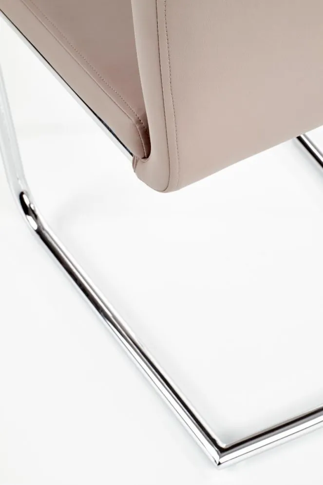 Krzesło K224 cappuccino na metalowych płozach | MIRAT.