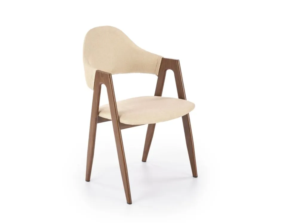 Krzesło K344 beżowe/orzech w stylu vinatge I sklep meblowy MIRAT.