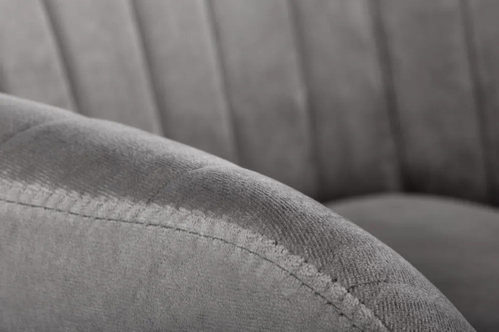 Krzesło K429 VELVET szare z podłokietnikami do jadalni | MIRAT. styl GLAMOUR, LOFT