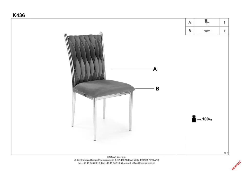 Krzesło K436 VELVET ciemnozielone/złote tapicerowane aksamitem | MIRAT. styl GLAMOUR