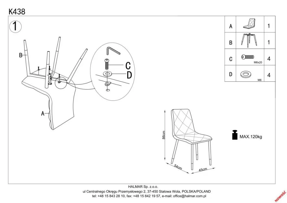 Krzesło tapicerowane K438 VELVET musztardowe pikowane do jadalni | MIRAT. styl GLAMOUR