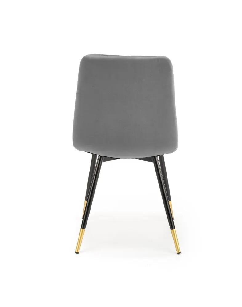 Krzesło K438 VELVET szare do jadalni w stylu glamour | MIRAT. styl GLAMOUR