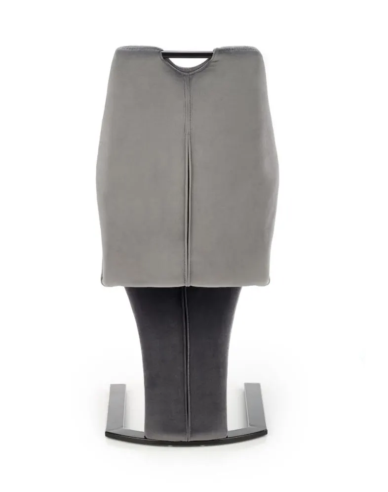 Krzesło K442 VELVET szare na jednej nodze w stylu loft | MIRAT.