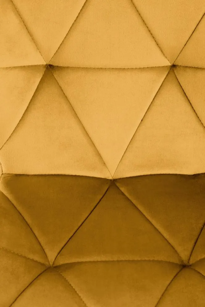 Krzesło tapicerowane K453 VELVET musztardowe welurowe | MIRAT. styl GLAMOUR, LOFT