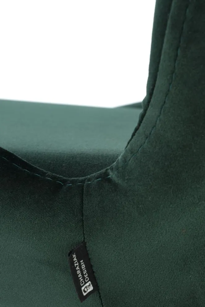 Krzesło K454 VELVET ciemnozielone na metalowych nogach | MIRAT. styl LOFT
