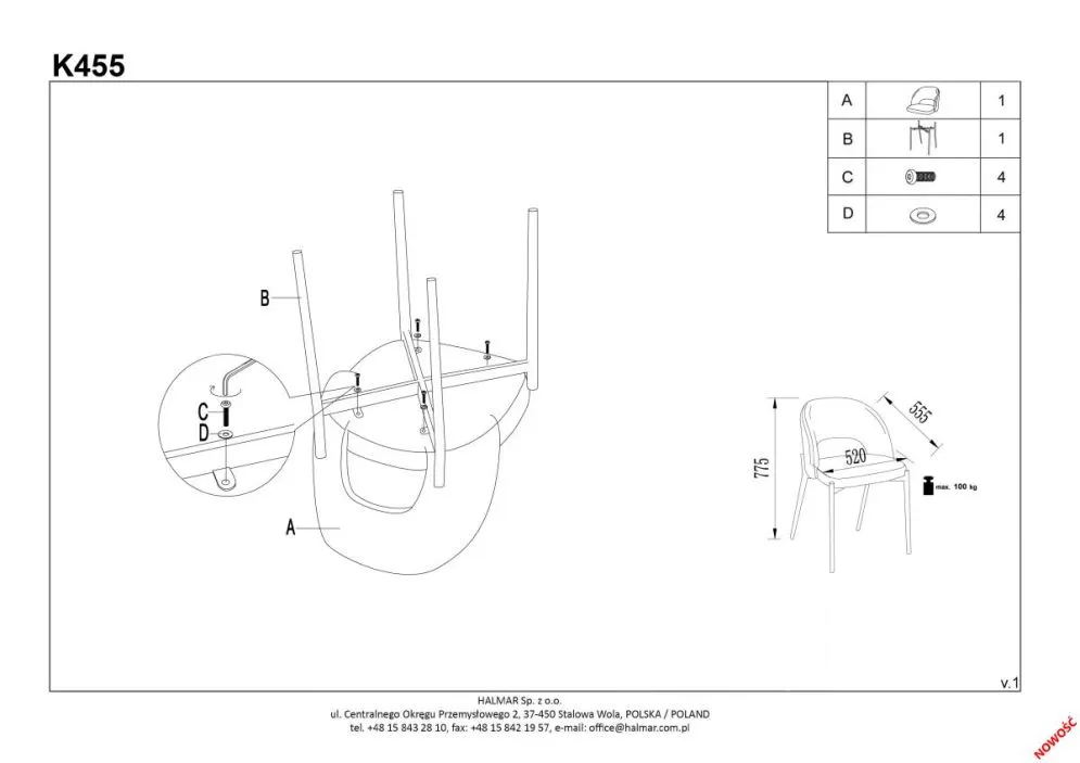 Krzesło K455 VELVET ciemnozielone tapicerowane aksamitem | MIRAT. w stylu GLAMOUR, LOFT kolekcja