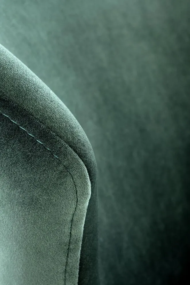 Krzesło K458 VELVET ciemnozielone na metalowych nogach | MIRAT. styl LOFT