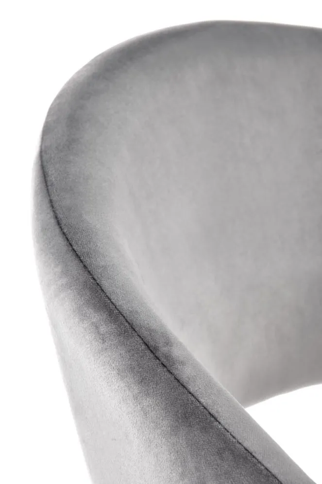 Krzesło tapicerowane K473 VELVET szare HALMAR | MIRAT. w stylu GLAMOUR, VINTAGE kolekcja