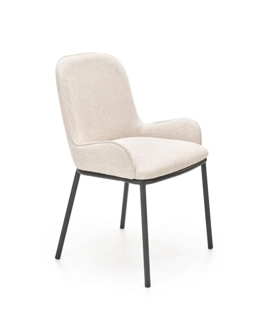 Krzesło K481 beżowe tapicerowane materiałem | MIRAT. w stylu LOFT kolekcja