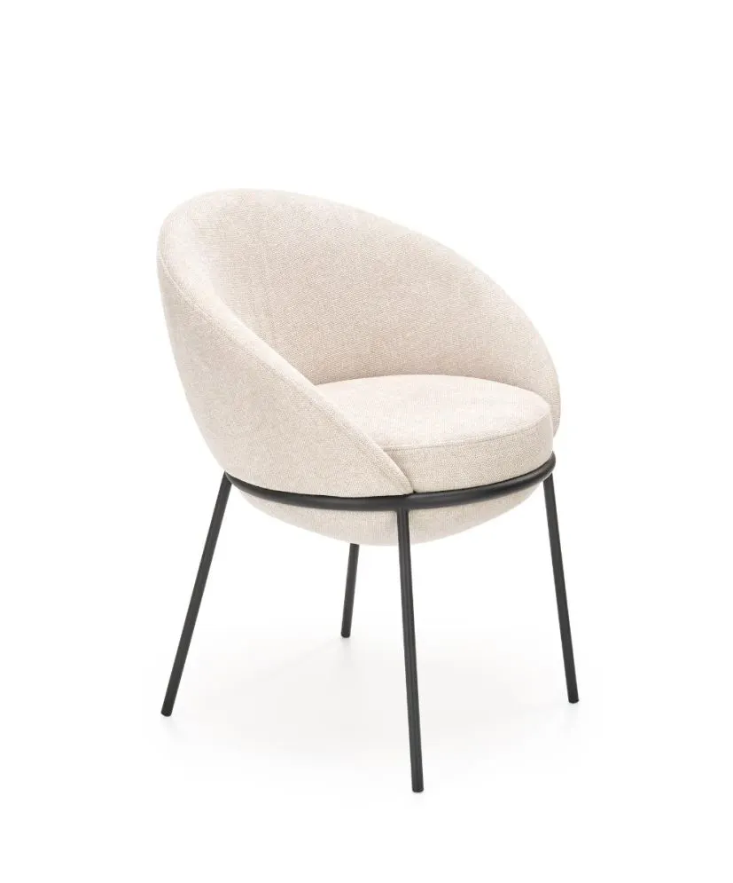 Krzesło K481 beżowe tapicerowane na metalowych nogach | MIRAT. w stylu LOFT kolekcja