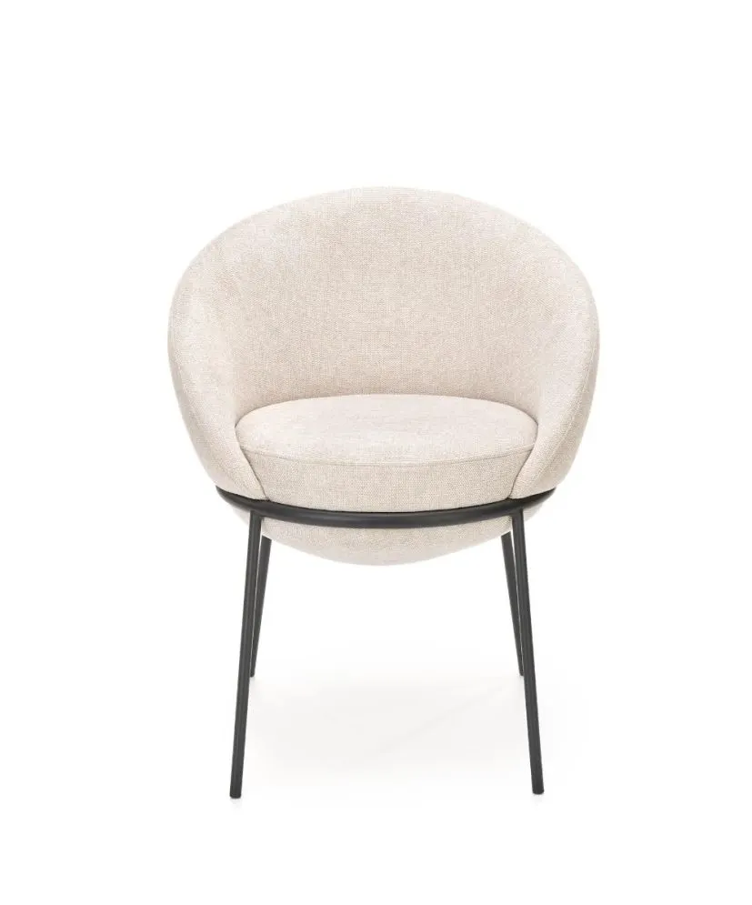 Krzesło K481 beżowe tapicerowane na metalowych nogach | MIRAT. w stylu LOFT kolekcja