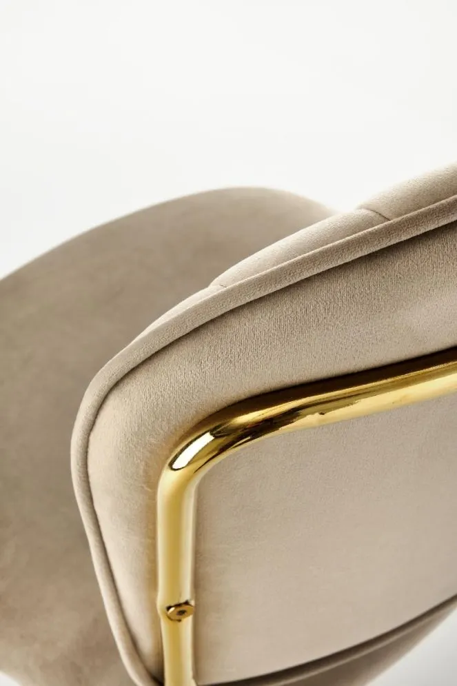 Krzesło K499 VELVET beżowe w stylu glamour I sklep meblowy MIRAT. styl GLAMOUR