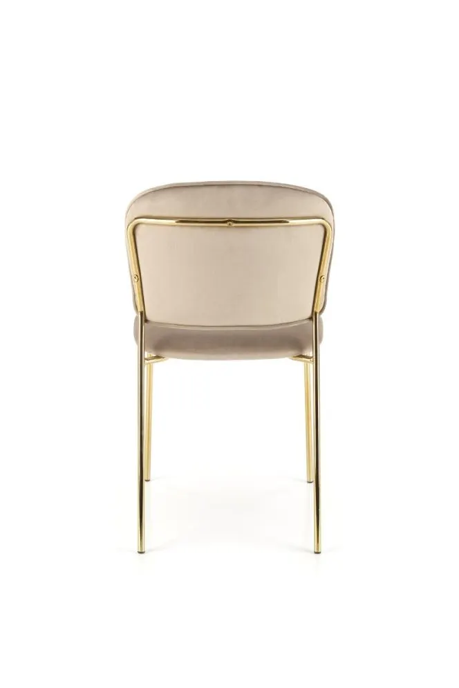 Krzesło K499 VELVET beżowe w stylu glamour I sklep meblowy MIRAT. styl GLAMOUR