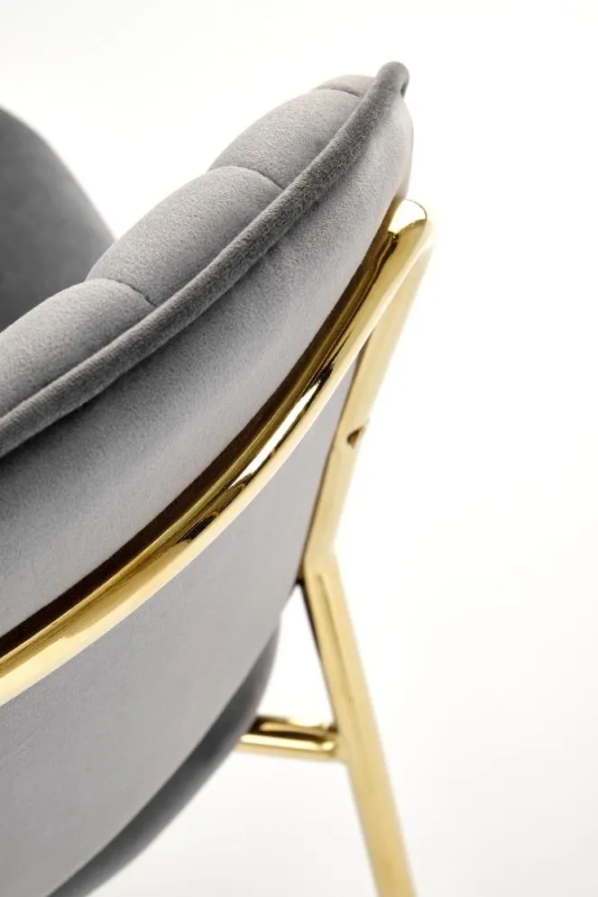 Krzesło K499 VELVET szare w stylu glamour I sklep meblowy MIRAT. styl GLAMOUR