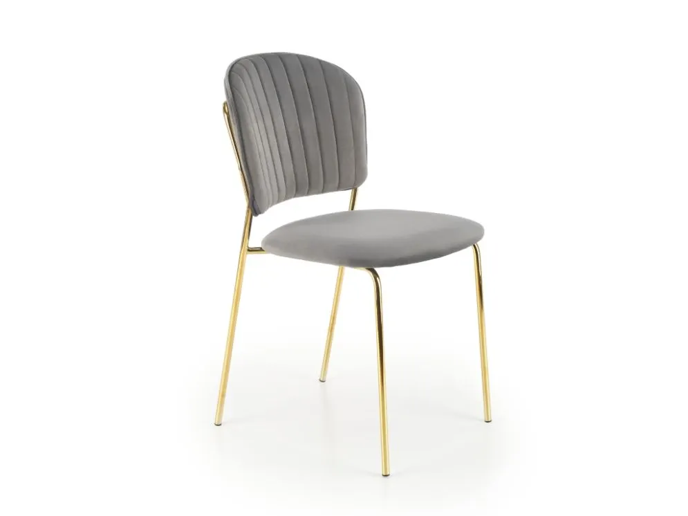 Krzesło K499 VELVET szare w stylu glamour I sklep meblowy MIRAT. styl GLAMOUR