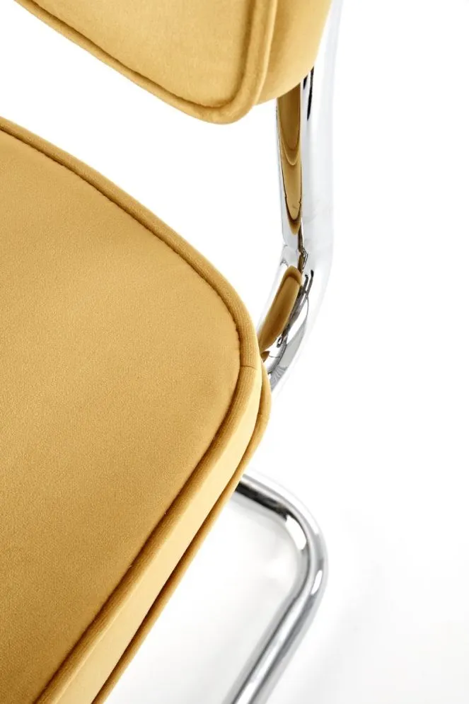 Krzesło K510 VELVET musztardowe w stylu retro I sklep meblowy MIRAT.