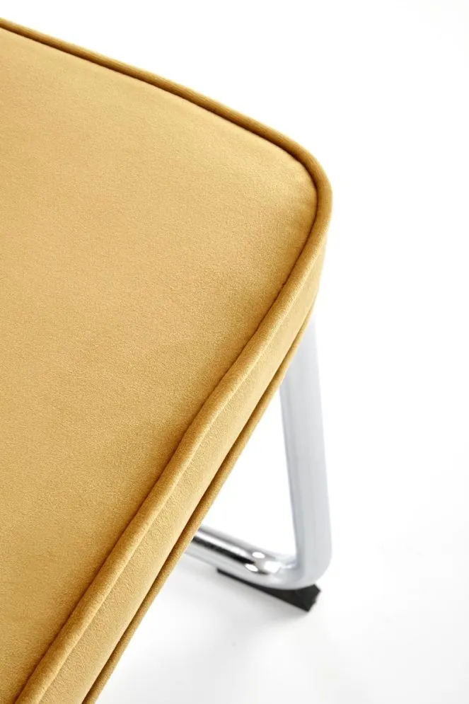 Krzesło K510 VELVET musztardowe w stylu retro I sklep meblowy MIRAT.