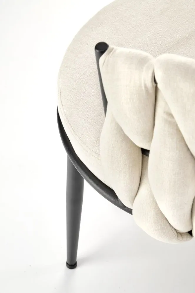 Krzesło K516 beżowe na czarnych nogach I sklep meblowy MIRAT.