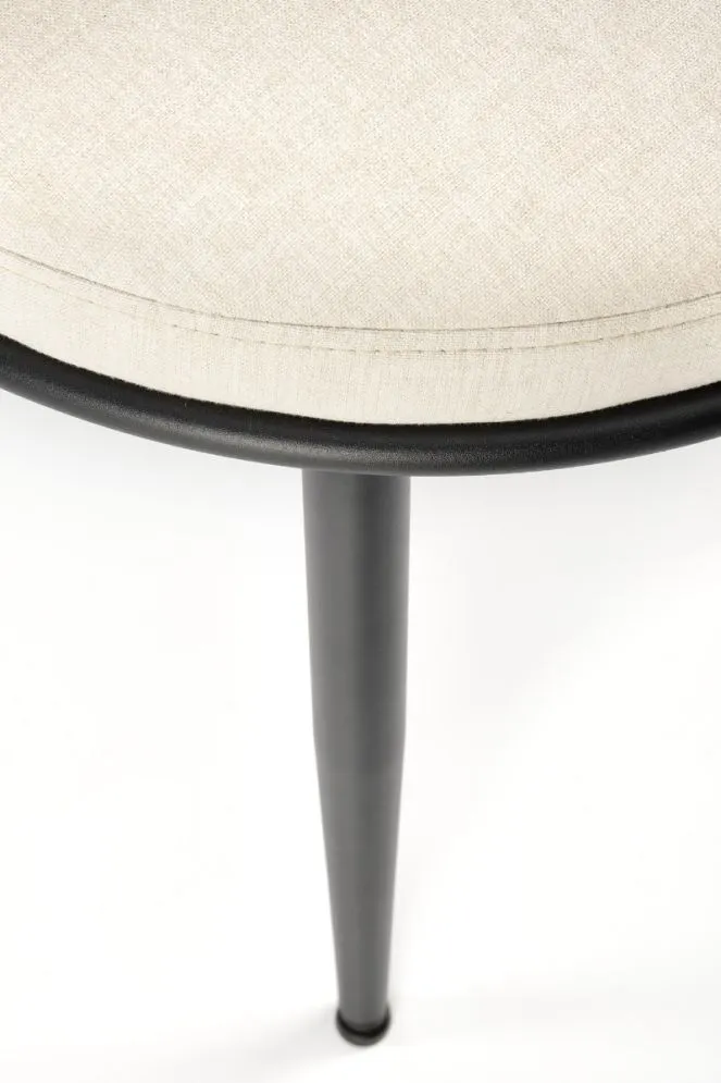 Krzesło K516 beżowe na czarnych nogach I sklep meblowy MIRAT.