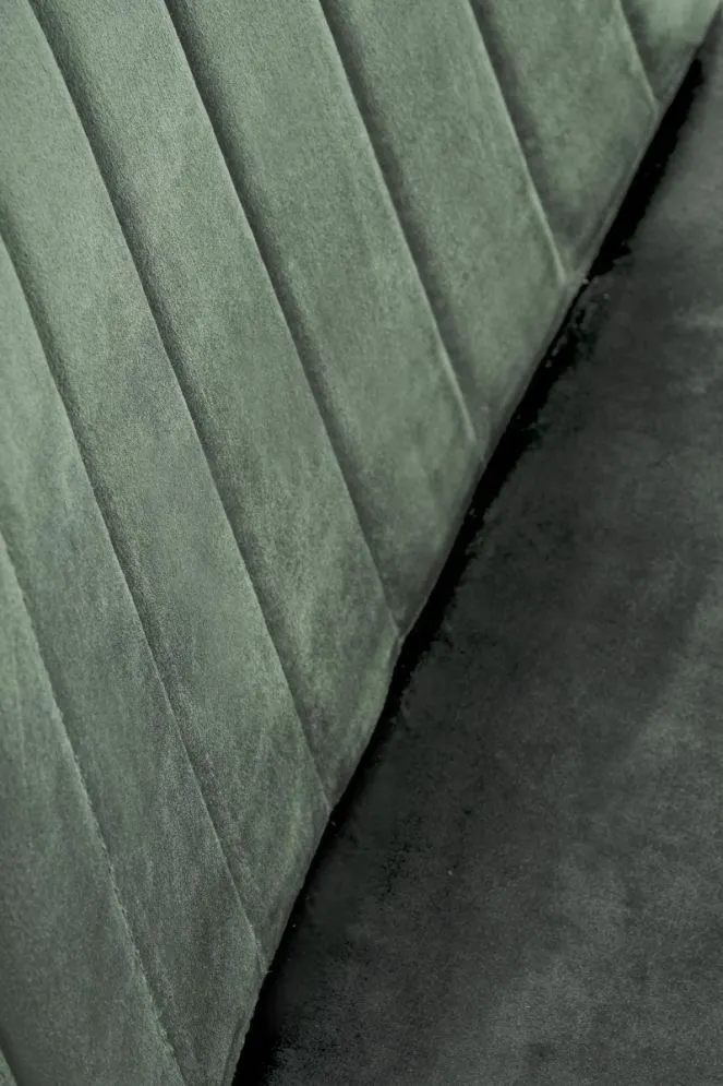 Krzesło 521 VELVET zielone z przeszyciami na oparciu  I sklep meblowy MIRAT.