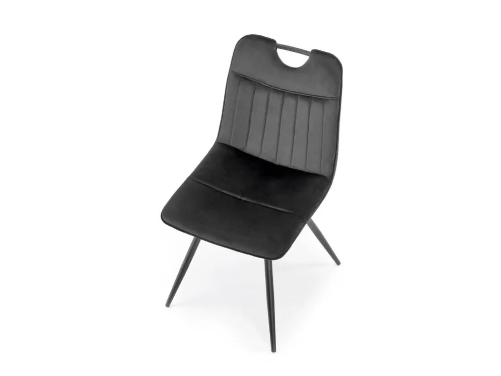 Krzesło K521 VELVET czarne z uchwytem I sklep meblowy MIRAT.